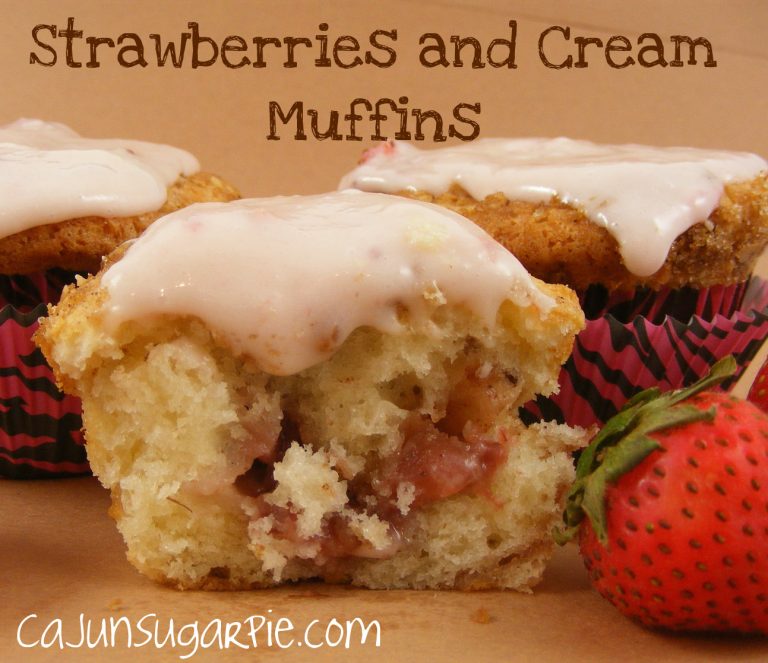 strawberry cream muffins