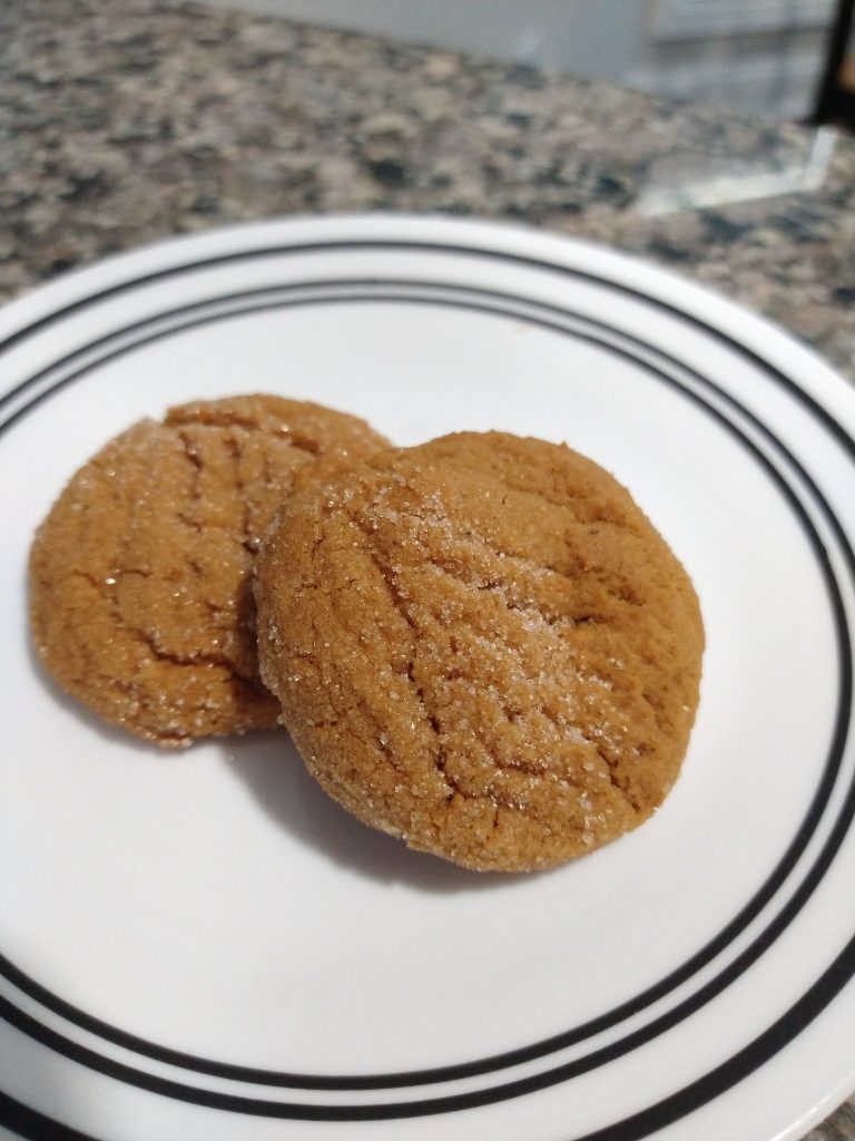 Gingerbread Sugar Cookies on small white plate