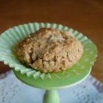 apple cookie on green stand